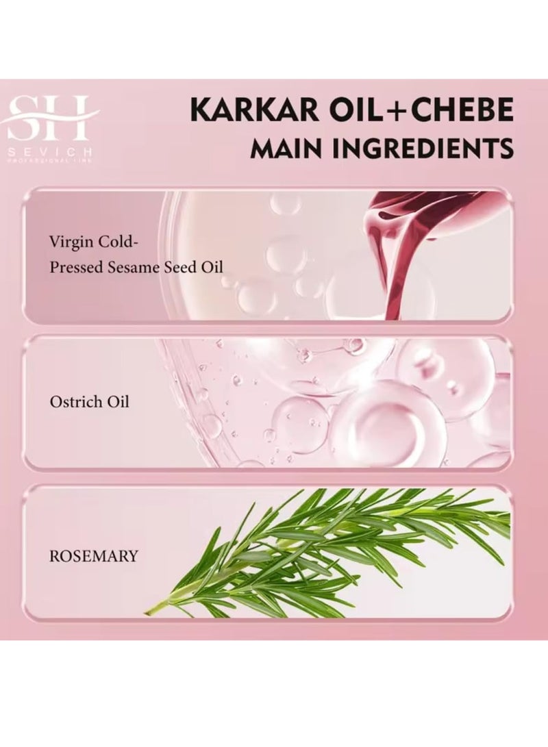 Sevich Karkar Chebe Hair Growth Oil 100% Pure and Natural Soothes Repairs Scalp for Hair Growth with Karkar and Chebe Rosemary and Castor Seed Oil Moisturize Hydrate Prevent Hair Breakage Chebe oil 40ml - Image 3