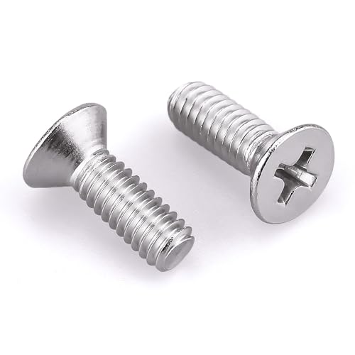 EASTLO #8-32 x 1/2" Flat Countersunk Head Machine Screws, Phillips Drive, 304 Stainless Steel 18-8, Full Thread, Coarse Thread UNC, 50 PCS - Image 5