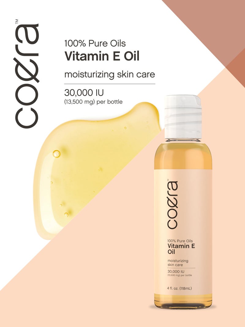 Coera Vitamin E Oil | 100% Pure 30,000 IU | 4 fl oz | For Face, Skin, Hair, and Body | Free of Parabens, SLS, & Fragrances - Image 3