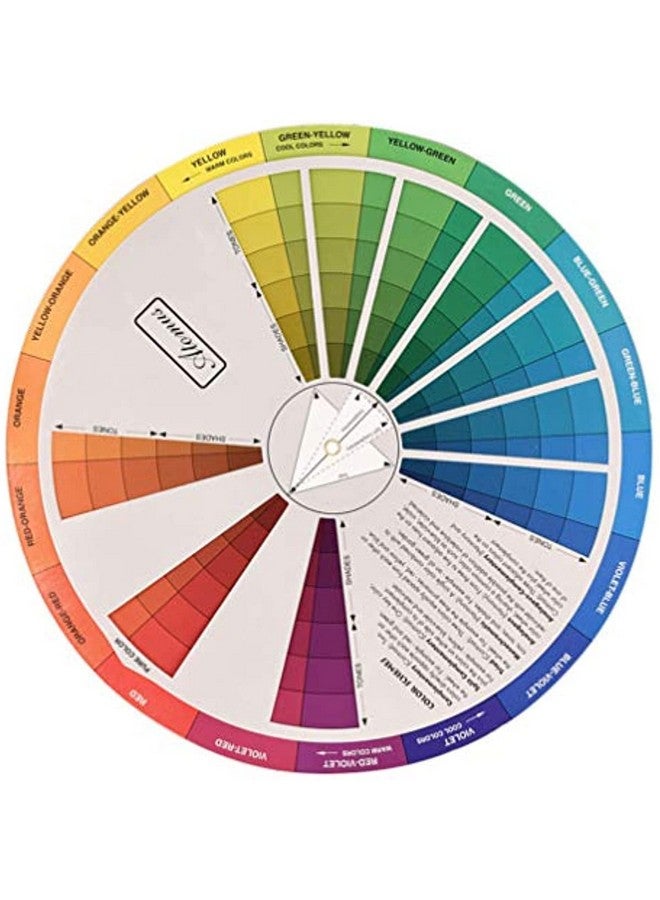 TEONEI Color Wheel Mixing Guide,Color Matching Color Wheel,Color Learning Mixed Guide Wheel, Artist Color Wheel Color Wheel,Paint Mixing Learning - Image 2
