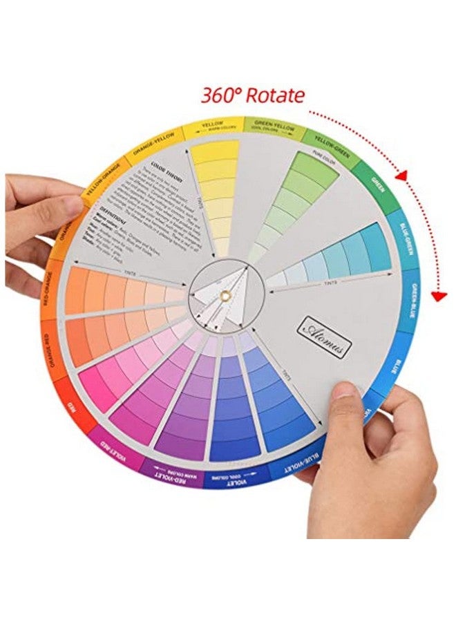 TEONEI Color Wheel Mixing Guide,Color Matching Color Wheel,Color Learning Mixed Guide Wheel, Artist Color Wheel Color Wheel,Paint Mixing Learning - Image 3