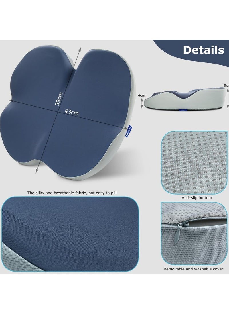 Generic Memory Foam Seat Cushion for Coccyx Pain Relief, Chair Cushion for Office Chair, Car Seat, Airplane, Comfort Tailbone Massage Pillow for Long Sitting Office Workers, Car Drivers  - Image 5