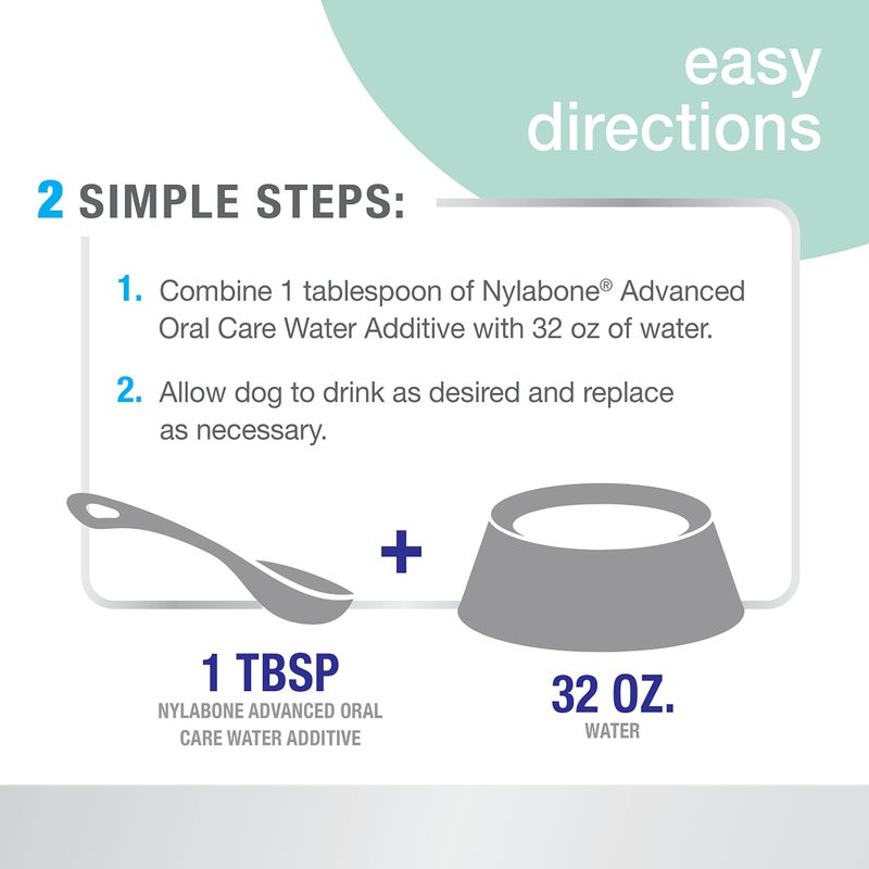 Nylabone Advanced Oral Care Pet Dental Water Additive, Liquid Tartar Remover & Breath Freshener for Dogs, Dog Teeth-Cleaning, Peppermint Flavor, 16 oz. - Image 3