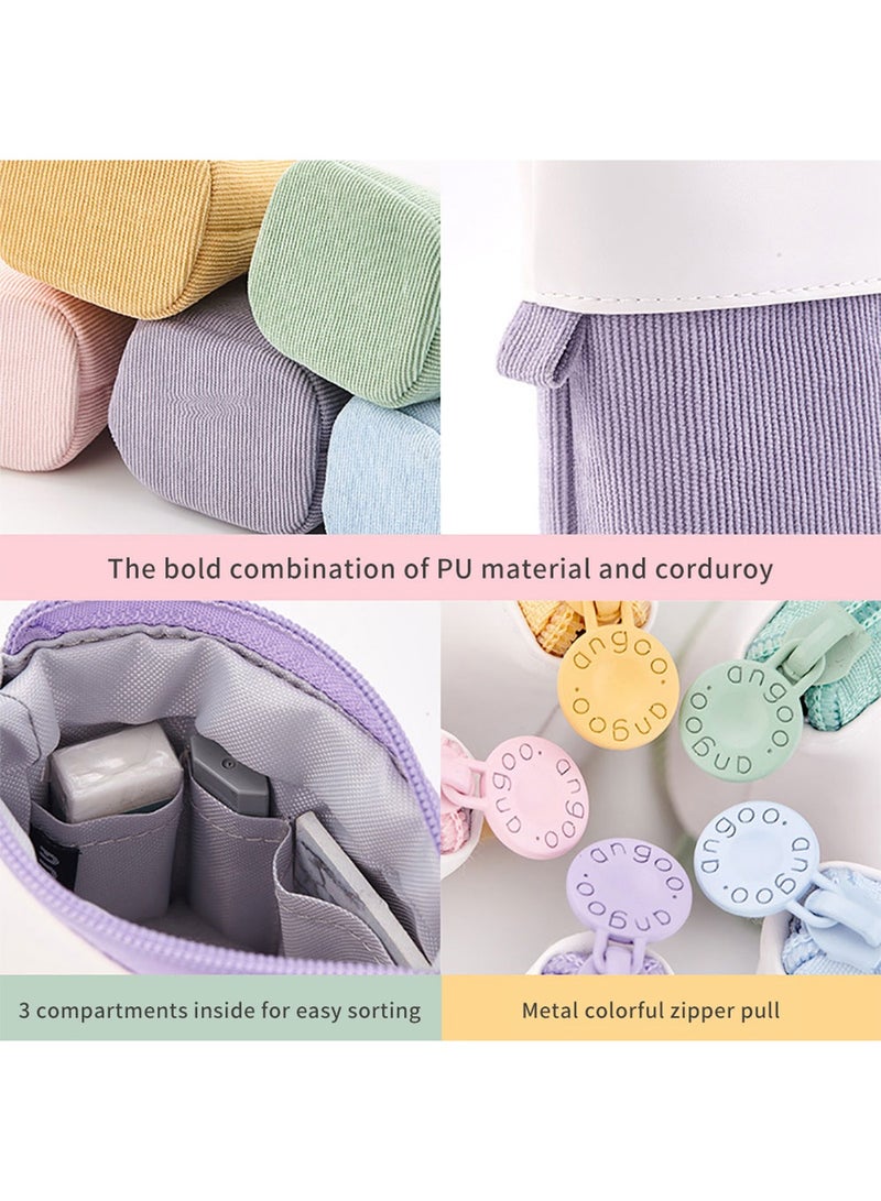 Kidle حافظة أقلام قابلة للسحب، من قماش البولي يوريثان المخملي، حافظة أقلام إبداعية متعددة الوظائف، حافظة أقلام، حافظة أقلام بسيطة لطيفة بلون واحد - Image 3