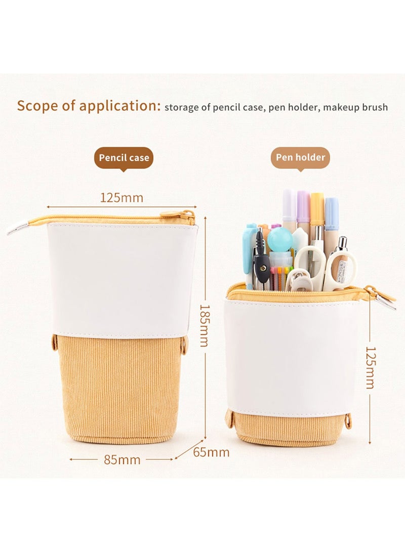 Kidle حافظة أقلام قابلة للسحب، من قماش البولي يوريثان المخملي، حافظة أقلام إبداعية متعددة الوظائف، حافظة أقلام، حافظة أقلام بسيطة لطيفة بلون واحد - Image 5