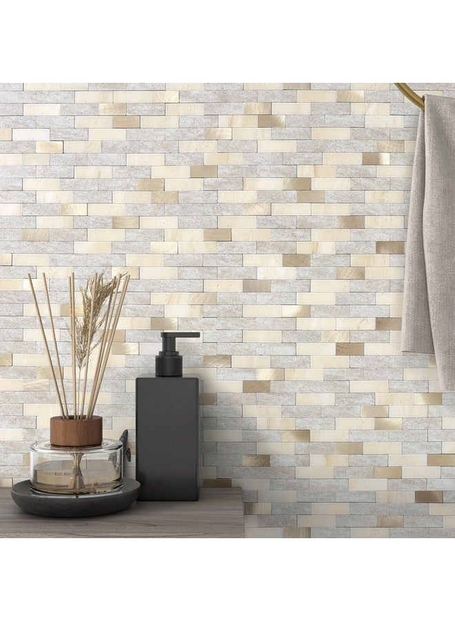 Benice BeNice Peel and Stick Backsplash for Kitchen Stickers,Peel and Stick Mosaic Tile,Stick Tiles Bathroom Tile Stickers Peel and Stick Marble Tiles Waterproof Shower Tiles(10sheets,Geige)  - Image 4
