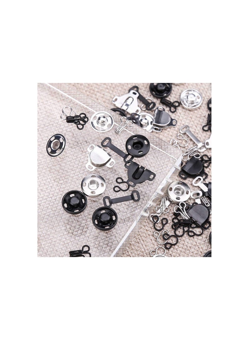 GGOOT 100pcs Sewing Hooks and Eyes Set Hook and Eye Closures Kit for Skirt, Bra, Trousers, Clothing Sewing DIY 50 Pairs 3 Styles - Image 4