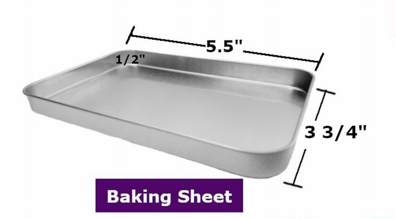 Quadrapoint Premium Steel Baking Trays compatible with Easy Bake Ultimate Oven | 2-Pack | Accessories for Cooking Easy Bake Oven Mixes | Easy Bake Oven Tray | Measures 5.5"L x 3.63"W x 0.5"H - Image 2