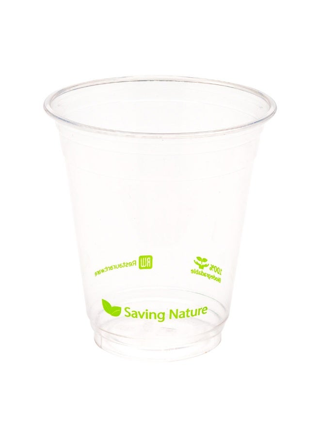 Restaurantware 12-OZ PLA Plastic Cup - Clear Cold Drinking Cup: Perfect for Juice Shops, Delis, & Restaurant take out - and Durable- 1000-CT - Basic Nature Collection  - Image 1