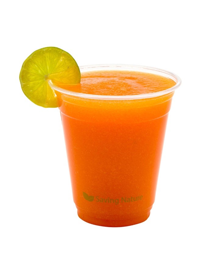 Restaurantware 12-OZ PLA Plastic Cup - Clear Cold Drinking Cup: Perfect for Juice Shops, Delis, & Restaurant take out - and Durable- 1000-CT - Basic Nature Collection  - Image 2