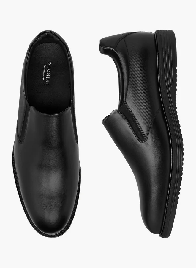 دوتشيني Men's Solid Slip-On Loafers