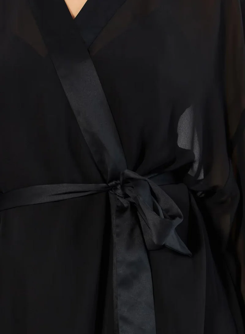 انديز Mesh Wrap Kimono