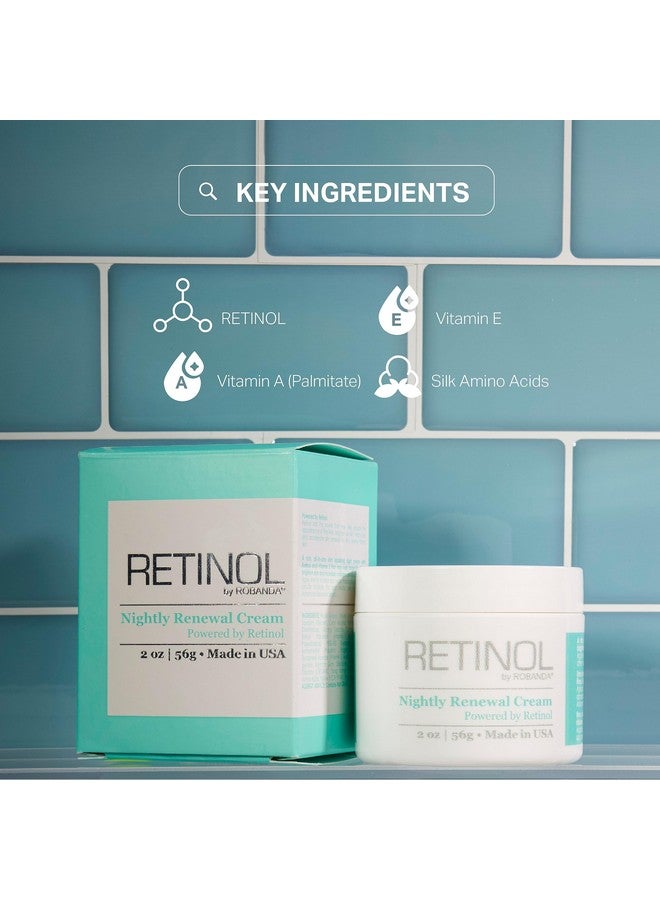 Robanda Retinol Nightly Renewal Cream │ All In One Age Repairing Night Cream Targets Wrinkles And Fine Lines - Image 3