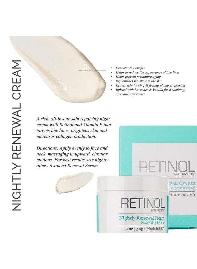 Robanda Retinol Nightly Renewal Cream │ All In One Age Repairing Night Cream Targets Wrinkles And Fine Lines - Image 4