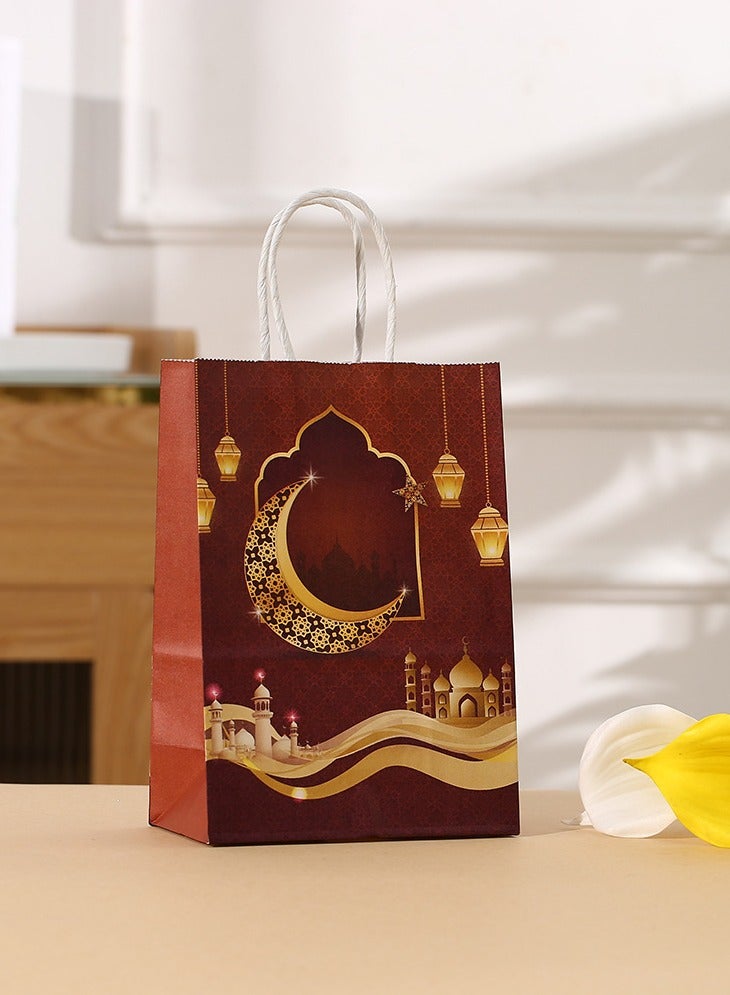 Angola Panda 12 Pieces Party Favor Bags,Shopping Bag,Party Bags For Kids, supplies Snack candy Gift Bag Food Bags,Double-Sided Bags For Birthday Wedding Celebrations Party Favors 21*15*8 (Five colors) - Image 2