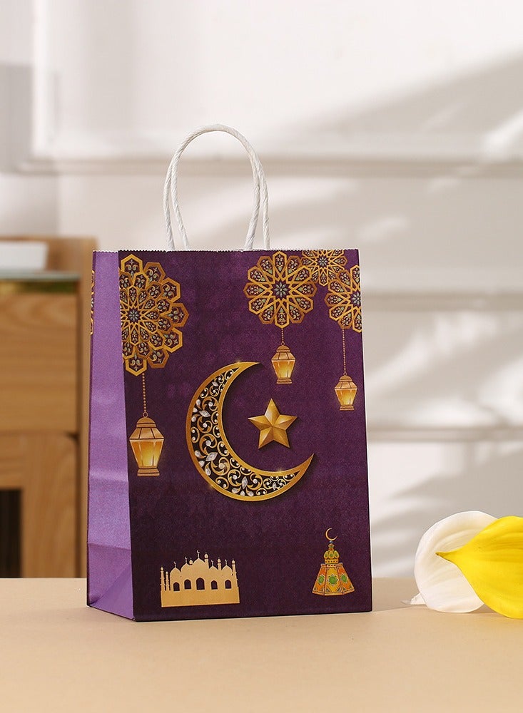 Angola Panda 12 Pieces Party Favor Bags,Shopping Bag,Party Bags For Kids, supplies Snack candy Gift Bag Food Bags,Double-Sided Bags For Birthday Wedding Celebrations Party Favors 21*15*8 (Five colors) - Image 4