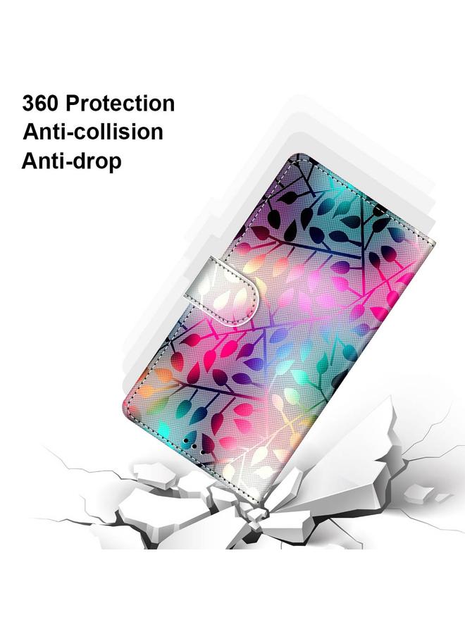 S-TOP Case For Samsung Galaxy A13 4G Coloured Drawing Cross Texture Horizontal Flip Leather Phone Case with Holder & Card Slots & Wallet & Lanyard - Image 4