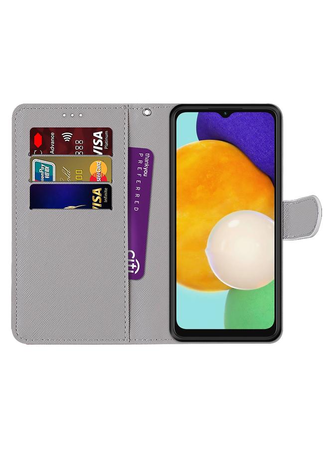 S-TOP Case For Samsung Galaxy A13 4G Coloured Drawing Cross Texture Horizontal Flip Leather Phone Case with Holder & Card Slots & Wallet & Lanyard - Image 3