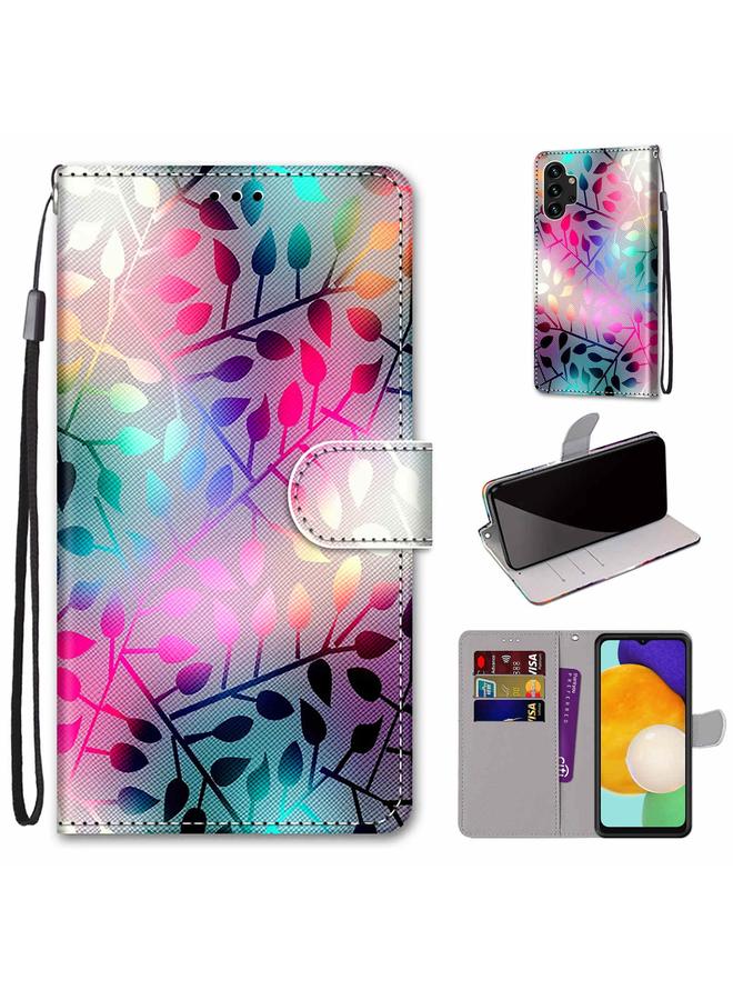 S-TOP Case For Samsung Galaxy A13 4G Coloured Drawing Cross Texture Horizontal Flip Leather Phone Case with Holder & Card Slots & Wallet & Lanyard - Image 1