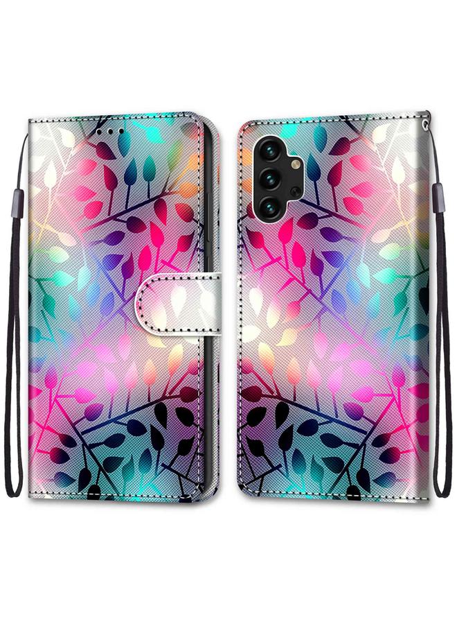 S-TOP Case For Samsung Galaxy A13 4G Coloured Drawing Cross Texture Horizontal Flip Leather Phone Case with Holder & Card Slots & Wallet & Lanyard - Image 2