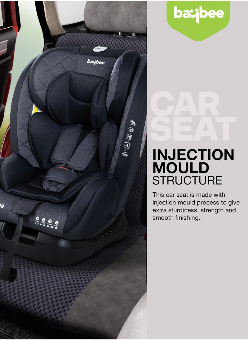 BAYBEE Convertible Car Seat for Baby 0 to 12 Years with ISOFIX, 3 Position Recline, Headrest Adjustable ECE R44/04 Safety Certified Travel Baby Car Seat for Toddlers Kids Boys Girls Black  - Image 4