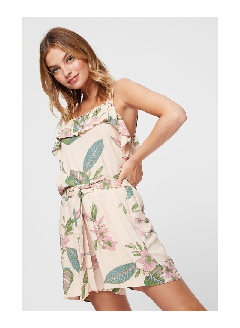 DOROTHY PERKINS - Petite Palm Print Tie Waist Shorts - Image 1