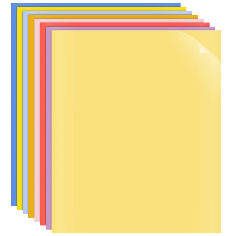 8 Sheets Heat Transfer Film: 25x30.5cm Matte Heat Transfer Vinyl Sheet Film - Diy Crafting Supplies For T-Shirts Fabrics - Image 1