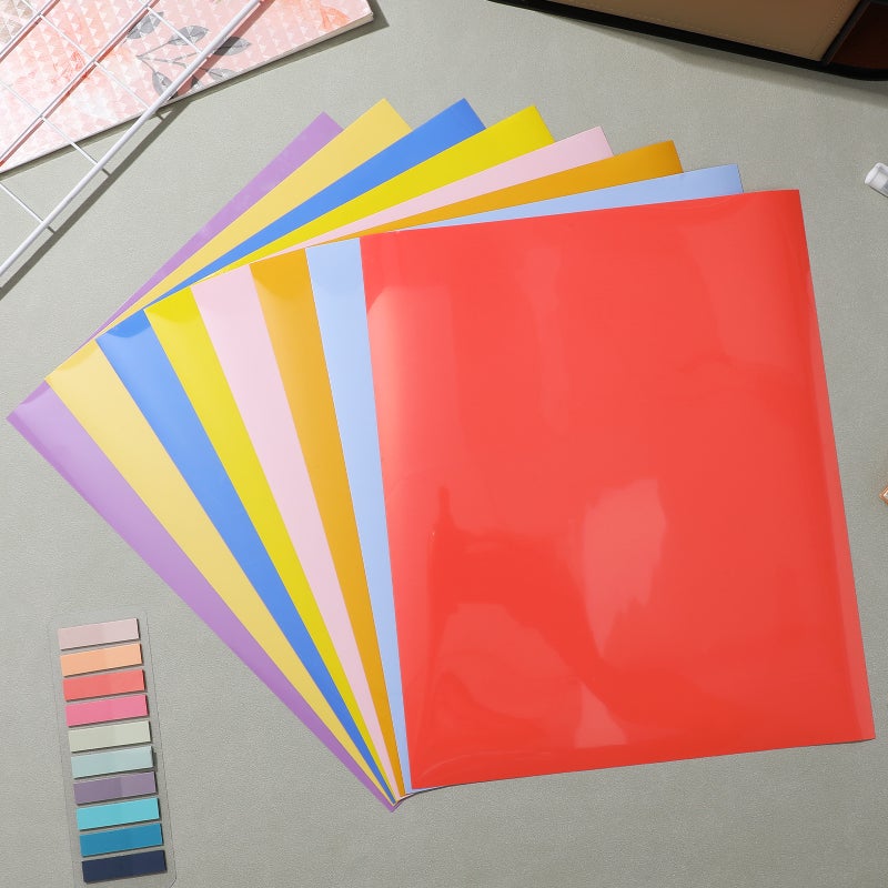 8 Sheets Heat Transfer Film: 25x30.5cm Matte Heat Transfer Vinyl Sheet Film - Diy Crafting Supplies For T-Shirts Fabrics - Image 2