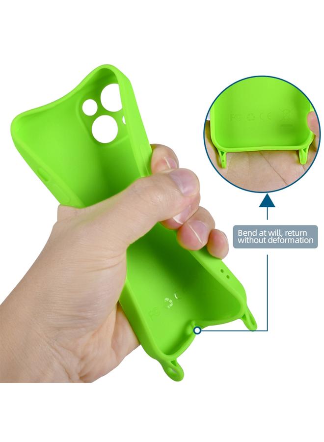 S-TOP Case For iPhone SE 2022 / 2020 Fine Hole Silicone Phone Case with Lanyard - Image 5