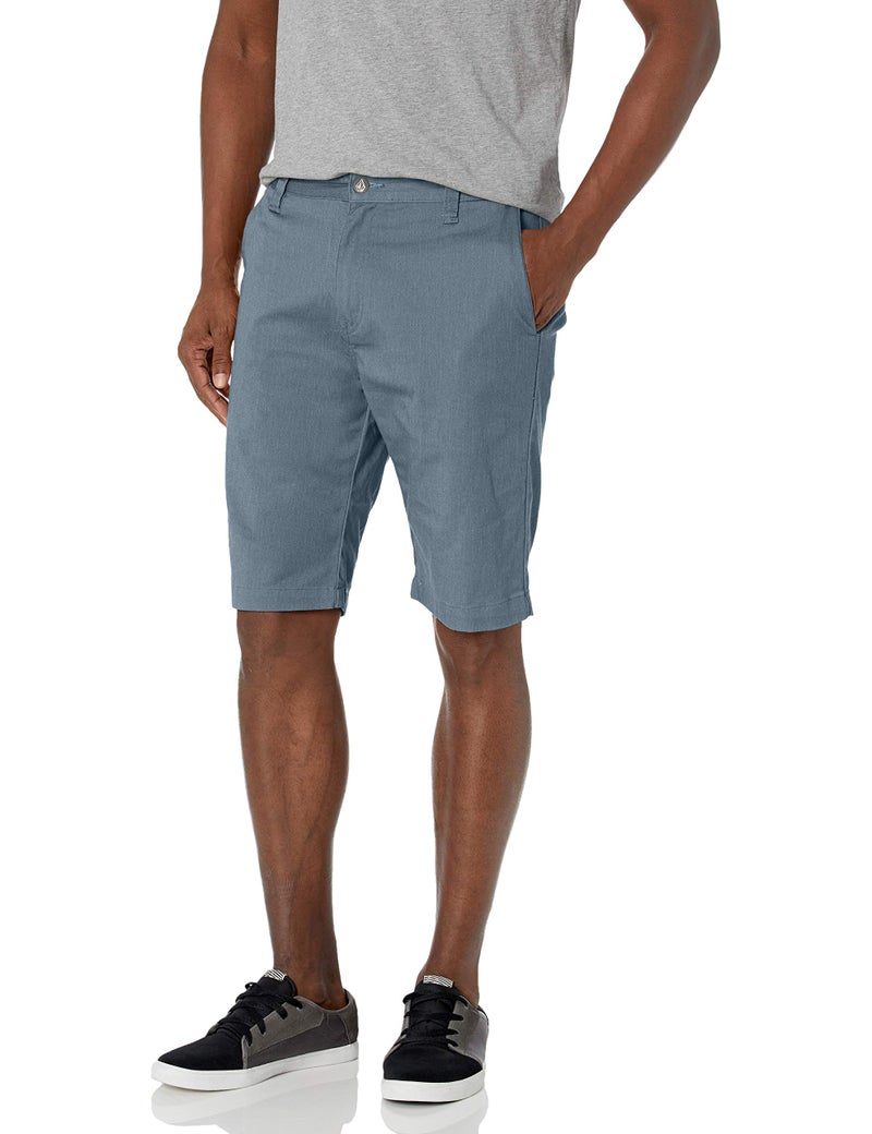 Volcom mens Vmonty Stretch Chino Shorts Heather Blue 38 US