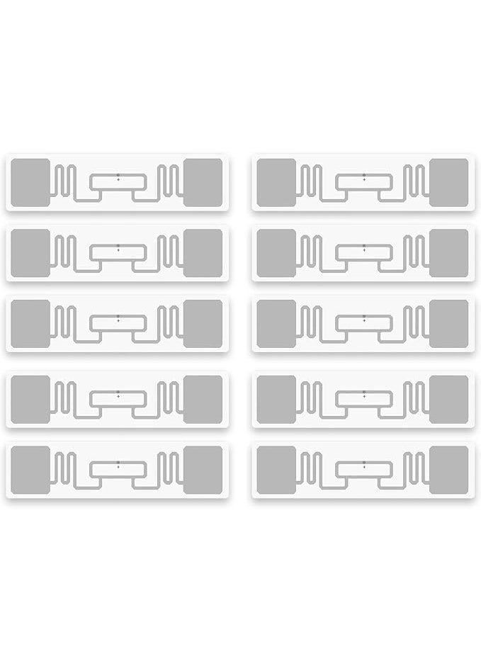 Rubik UHF Tags Flexible Labels 9662-U9 860Mhz-960Mhz Self Ahdesive Coated Paper Long Range Electronic RFID Tags EPCglobal Class 1 Gen 2 ISO18000-6C Protocol (10 Label Tags)  - Image 1