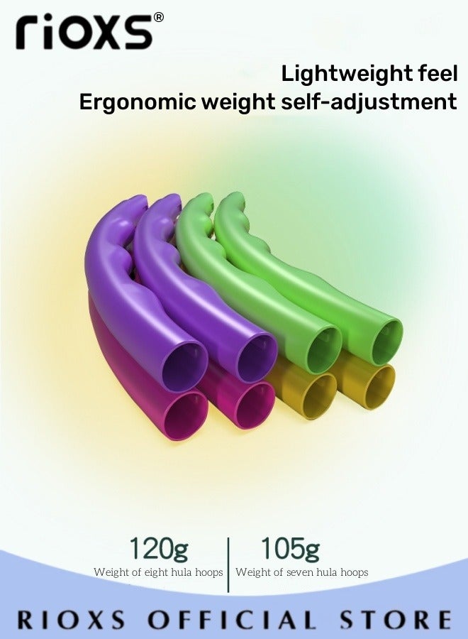 ريوكس طوق لياقة بدنية للجنسين، طوق هولا هوب للبالغين تصميم معياري بأجزاء قابلة للفصل وزن قابل للتعديل متوفر بأحجام متعددة طوق بلاستيكي طوق هولا هوب ملون للأطفال - Image 5