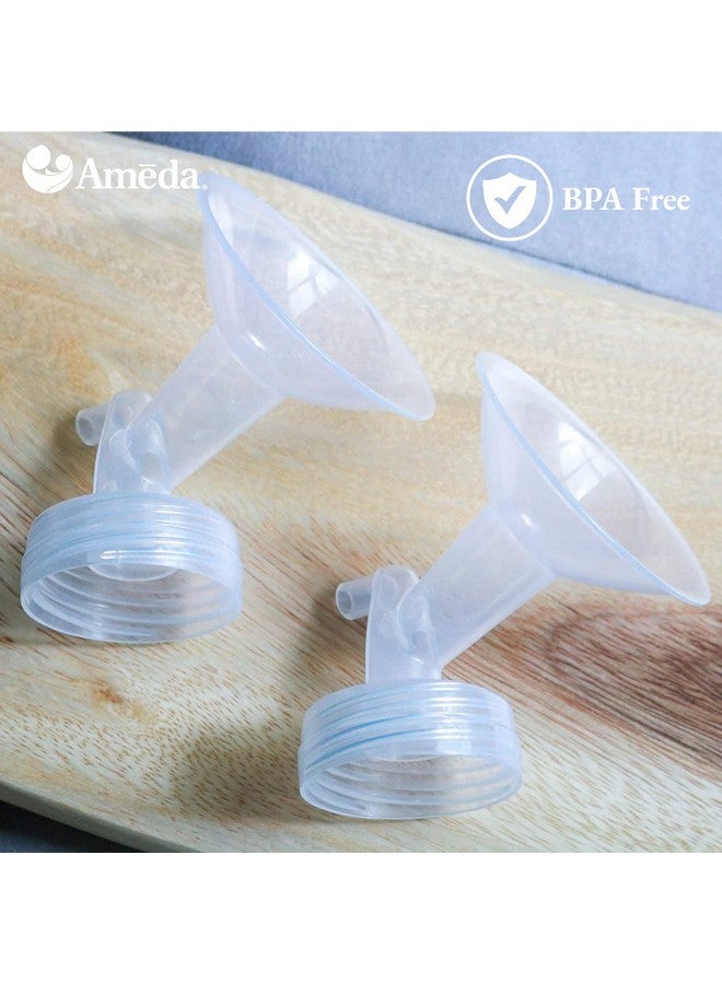 Ameda MYA Breast Pump Replacement Flanges 28mm, Comfort Fit Angled Flange, 2 Count (1 Pair) | Discontinued | NOT Compatible with The MYA Joy or MYA Joy Plus - Image 2