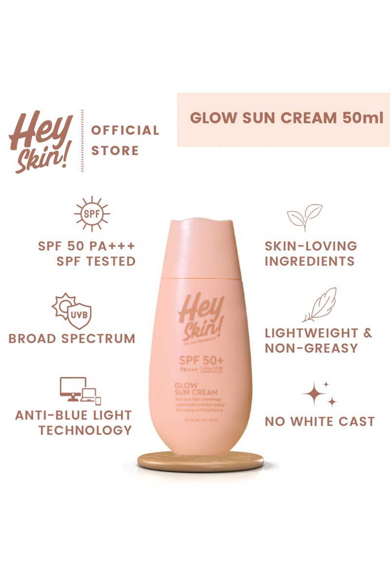 مرحبًا سكين مرحبًا بالبشرة! كريم واقي من الشمس SPF 50+ PA+++ بتركيبة مضيئة | بدون طبقة بيضاء | خفيف على البشرة | مضاد للشيخوخة | مقاوم للتلوث | حماية واسعة النطاق | حماية من الضوء الأزرق | معتمد من FDA | واقي شمس للوجه والجسم | 50 مل - Image 5