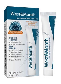 West&Month Silicone Scar Removal Gel, Hight Quality Scar Removal Gel, Acne Scar Treatment, Deep Acne Scar Removal, Burns Keloids Hypertrophic, Repair Damaged Skin, Removing Acne Marks Scar Repair Cream ﻿  - Image 1