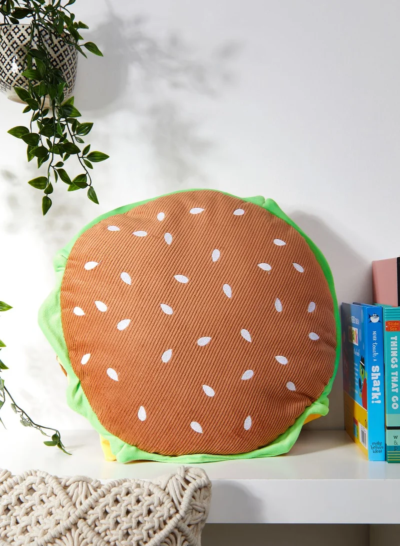 Typo Burger 2 in 1 Cushion and Throw