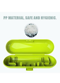 Generic 2 Pcs Electric Toothbrush Case Cover Storage Box, Portable Travel Toothbrush Holder for Oral-B Pro and Other Electric Toothbrush, Anti Bacterial Hard Plastic Toothbrush Store Box Bag (White+Green)  - Image 5
