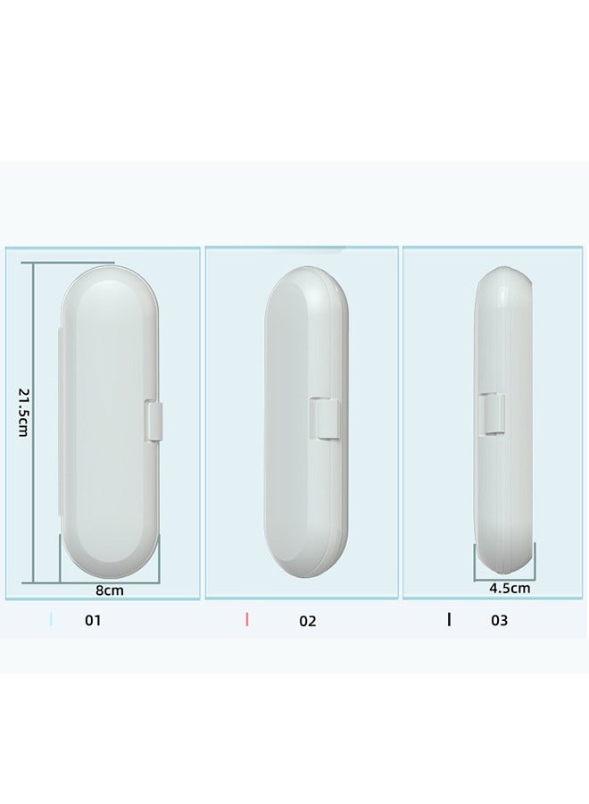 Generic 2 Pcs Electric Toothbrush Case Cover Storage Box, Portable Travel Toothbrush Holder for Oral-B Pro and Other Electric Toothbrush, Anti Bacterial Hard Plastic Toothbrush Store Box Bag (White+Green)  - Image 2