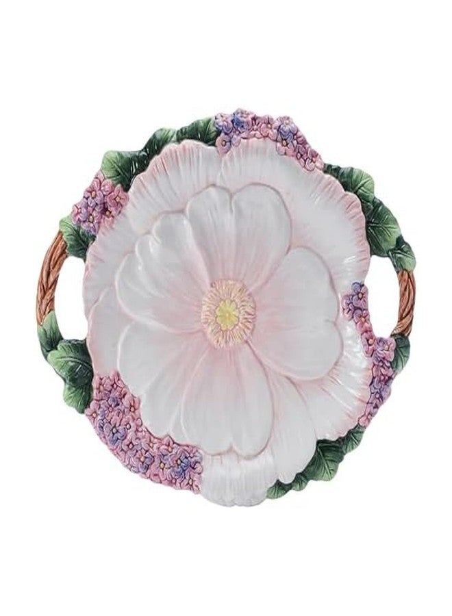 Fitz & Floyd Fitz and Floyd Jardin Floral Handled Serving Platter, 19 Inch - Image 1