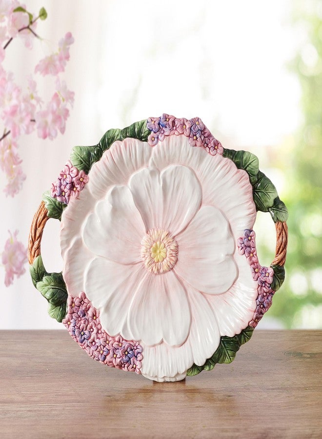 Fitz & Floyd Fitz and Floyd Jardin Floral Handled Serving Platter, 19 Inch - Image 5
