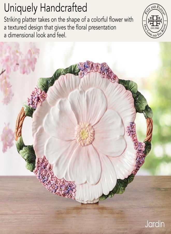 Fitz & Floyd Fitz and Floyd Jardin Floral Handled Serving Platter, 19 Inch - Image 3