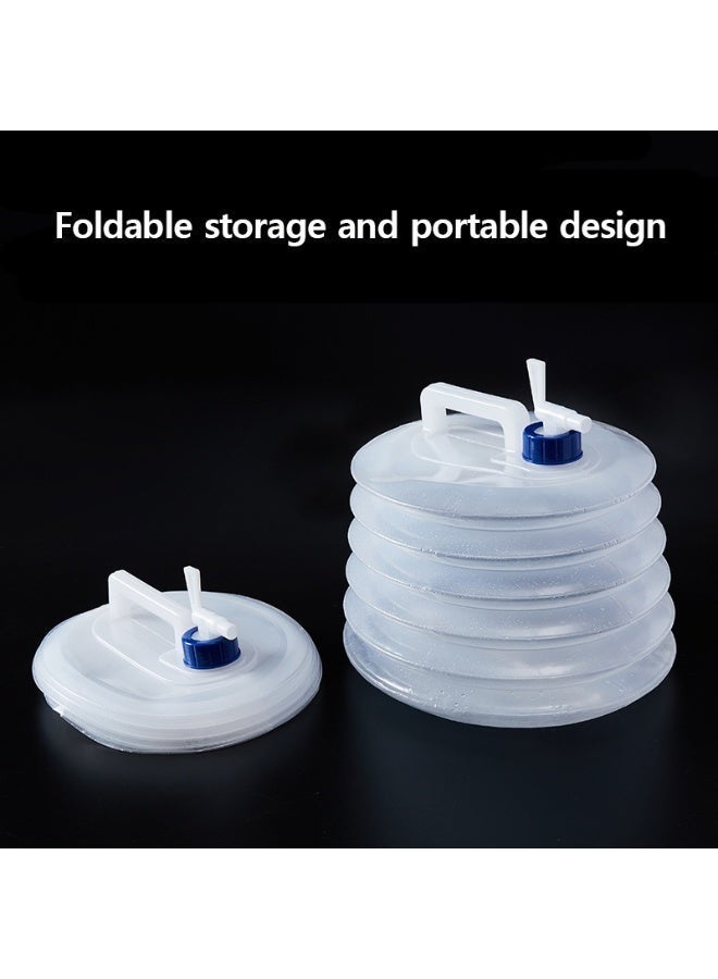 15L Collapsible Water Bucket Portable Thickened Water Container Food Grade Drinking Water Storage Tank Foldable Leak Proof Water Carrier with Handle for Camping Travel Car and Home Emergency Use - Image 4