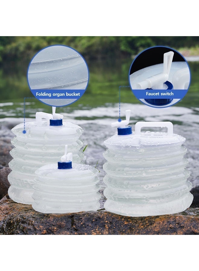 15L Collapsible Water Bucket Portable Thickened Water Container Food Grade Drinking Water Storage Tank Foldable Leak Proof Water Carrier with Handle for Camping Travel Car and Home Emergency Use - Image 5