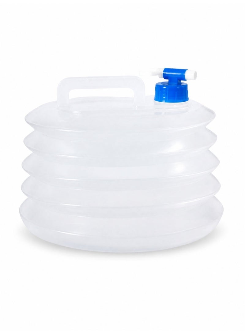 15L Collapsible Water Bucket Portable Thickened Water Container Food Grade Drinking Water Storage Tank Foldable Leak Proof Water Carrier with Handle for Camping Travel Car and Home Emergency Use - Image 2