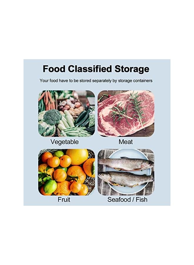 gluckluz - Produce Saver Veggie Fruit Storage Containers 6-in-1 for Refrigerator 3 Pack Fridge Food Storage Container Set with Lids Draining Crisper Strainers Fruit Vegetable Fresh-keeping Box 1.7L 4L 5.8L - Image 1