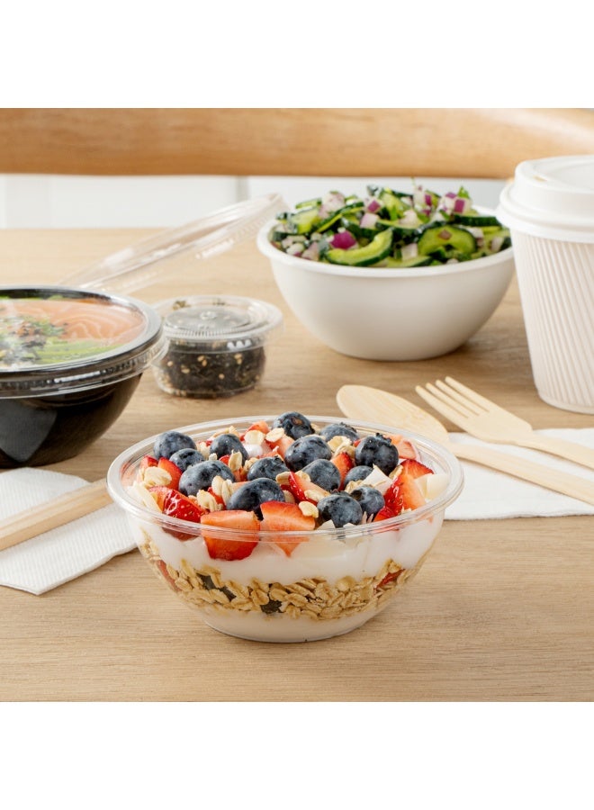 Restaurantware حاويات طعام سعة 7.4 أونصة، 200 وعاء سلطة قابل للتصرف - الأغطية تباع بشكل منفصل، قوية، أوعية بلاستيكية شفافة للوجبات السريعة، للاستخدام في خدمات الطعام أو البوفيهات، لتقديم الحلويات أو المقبلات - Image 4