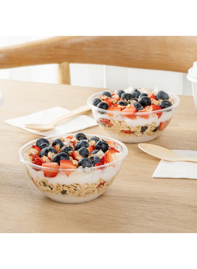 Restaurantware حاويات طعام سعة 7.4 أونصة، 200 وعاء سلطة قابل للتصرف - الأغطية تباع بشكل منفصل، قوية، أوعية بلاستيكية شفافة للوجبات السريعة، للاستخدام في خدمات الطعام أو البوفيهات، لتقديم الحلويات أو المقبلات - Image 3