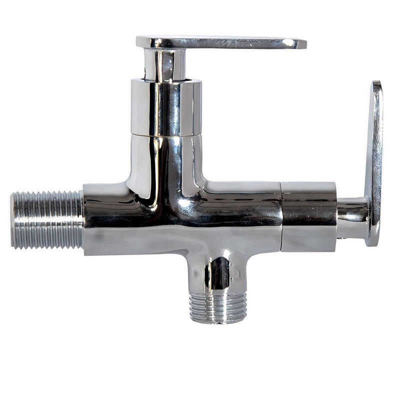 Samanea AC201 2 in 1 Angle Cock tap Valve for Bathroom Kitchen washbasin tap faucets with Wall FlangeBrass - Image 1