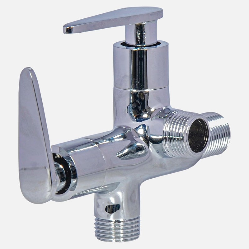 Samanea AC201 2 in 1 Angle Cock tap Valve for Bathroom Kitchen washbasin tap faucets with Wall FlangeBrass - Image 3