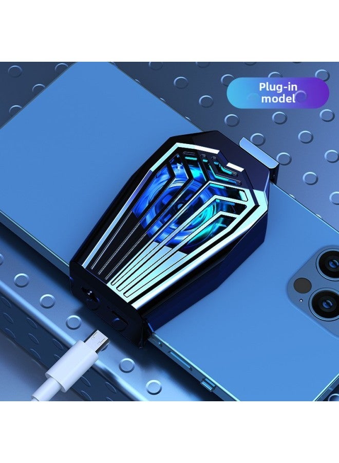 Portable X16 Cold Hand Phone Radiator H15 Heat Dissipator For Gaming Mobile Devices Compact Size High Airflow Heat Reduction-Color:L05 Plug-in Model (black) - Image 1